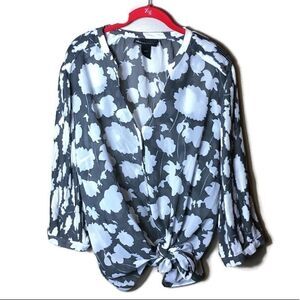 🎉Lane Bryant Floral Tie Up Top Sz 26/28